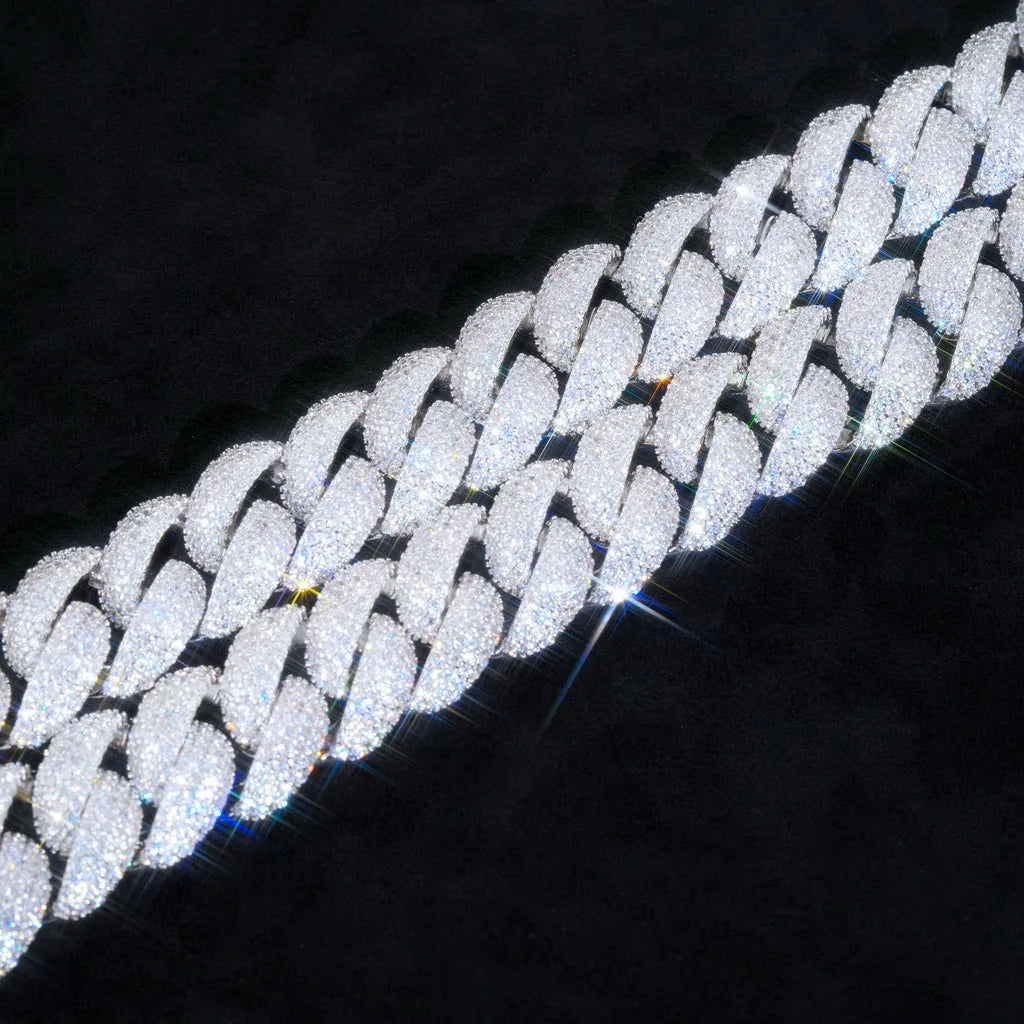 Collar Cuban Royale 24 mm – Zirconias Cúbicas en Oro o Plata