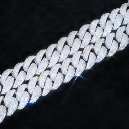 Collar Cuban Royale 24 mm – Zirconias Cúbicas en Oro o Plata