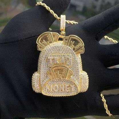 Mochila Blingbling baño en oro adiamantado