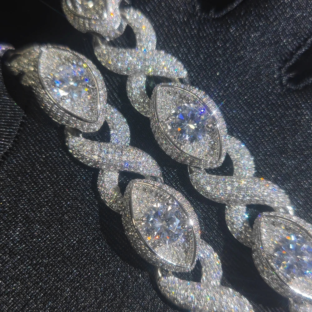 Set Infinity Cuban 15 mm – Collar y Pulsera con Zirconias Cúbicas en Baño de Oro