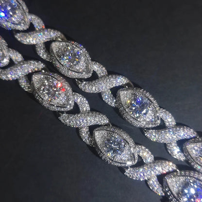 Set Infinity Cuban 15 mm – Collar y Pulsera con Zirconias Cúbicas en Baño de Oro